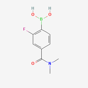 molecular formula C9H11BFNO3 B1451328 4-(Dimethylcarbamoyl)-2-fluorophenylboronic acid CAS No. 874289-30-2