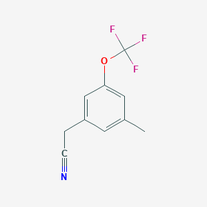 molecular formula C10H8F3NO B1451330 3-Methyl-5-(trifluoromethoxy)phenylacetonitrile CAS No. 916420-56-9