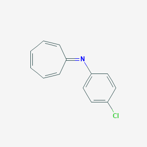 molecular formula C13H10ClN B14513319 N-(4-Chlorophenyl)cyclohepta-2,4,6-trien-1-imine CAS No. 62515-93-9
