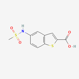 molecular formula C10H9NO4S2 B1451333 5-(Methylsulfonamido)benzo[b]thiophene-2-carboxylic acid CAS No. 928709-53-9