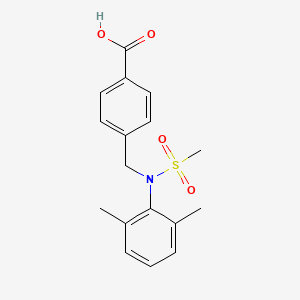 molecular formula C17H19NO4S B1451336 4-{[(2,6-二甲苯基)(甲磺酰)氨基]甲基}苯甲酸 CAS No. 1207326-93-9