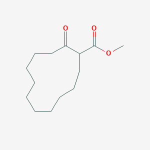 molecular formula C14H24O3 B14513364 Cyclododecanecarboxylic acid, 2-oxo-, methyl ester CAS No. 62939-87-1