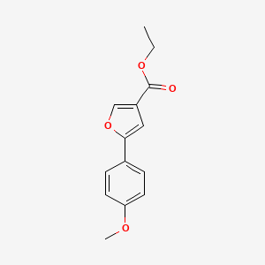 molecular formula C14H14O4 B14513375 Ethyl 5-(4-methoxyphenyl)furan-3-carboxylate CAS No. 62596-44-5