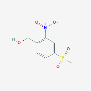 molecular formula C8H9NO5S B1451343 [4-(Methylsulfonyl)-2-nitrophenyl]methanol CAS No. 773873-23-7