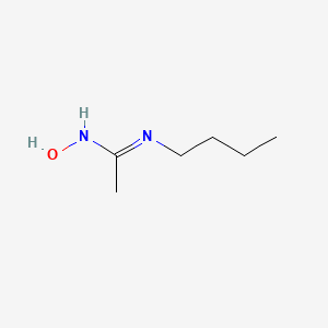 molecular formula C6H14N2O B14513431 Ethanimidamide, N-butyl-N'-hydroxy- CAS No. 62626-22-6