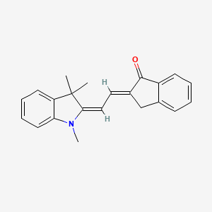 molecular formula C22H21NO B1451346 (E)-2-(2-((E)-1,3,3-trimethylindolin-2-ylidene)ethylidene)-2,3-dihydro-1H-inden-1-one CAS No. 53704-23-7