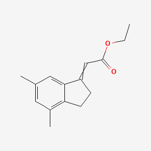 molecular formula C15H18O2 B14513483 Ethyl (4,6-dimethyl-2,3-dihydro-1H-inden-1-ylidene)acetate CAS No. 62677-69-4
