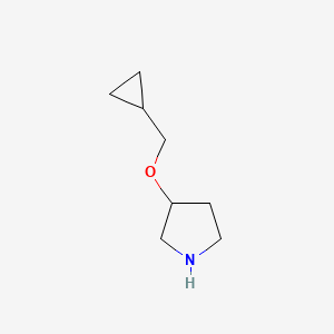molecular formula C8H15NO B1451350 3-(Cyclopropylmethoxy)pyrrolidine CAS No. 932702-41-5