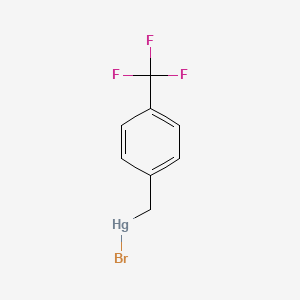 molecular formula C8H6BrF3Hg B14513538 Bromo{[4-(trifluoromethyl)phenyl]methyl}mercury CAS No. 62781-75-3