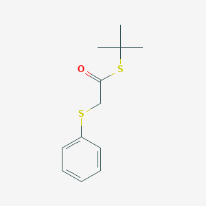 molecular formula C12H16OS2 B14513556 S-t-Butyl phenylthiothioacetate CAS No. 63006-70-2