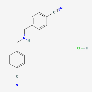 molecular formula C16H14ClN3 B1451358 Bis(4-cyanobenzyl)amine Hydrochloride CAS No. 1802566-49-9