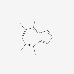 molecular formula C16H20 B14513600 Azulene, 2,4,5,6,7,8-hexamethyl- CAS No. 63297-21-2