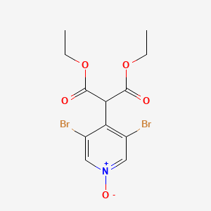 molecular formula C12H13Br2NO5 B14513612 Diethyl (3,5-dibromo-1-oxo-1lambda~5~-pyridin-4-yl)propanedioate CAS No. 62516-19-2
