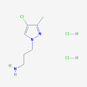 3-(4-Chloro-3-methyl-1H-pyrazol-1-yl)propan-1-amine dihydrochloride