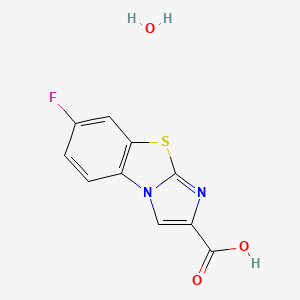 molecular formula C10H5FN2O2S B1451366 7-Fluoro-benzo[d]imidazo[2,1-b]thiazole-2-carboxylic acid hydrate CAS No. 849924-90-9