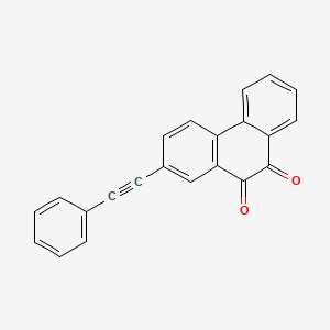 molecular formula C22H12O2 B14513662 2-(Phenylethynyl)phenanthrene-9,10-dione CAS No. 63145-65-3