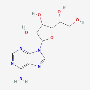 molecular formula C11H15N5O5 B14513740 9-(beta-D-glucofuranosyl)adenine CAS No. 10279-87-5