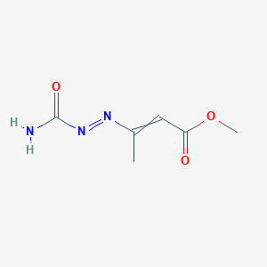 molecular formula C6H9N3O3 B14513769 Methyl 3-[(E)-carbamoyldiazenyl]but-2-enoate CAS No. 63160-41-8