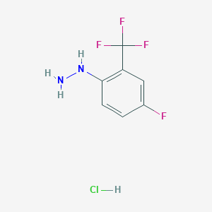 molecular formula C7H7ClF4N2 B1451379 (4-氟-2-(三氟甲基)苯基)肼盐酸盐 CAS No. 502496-21-1