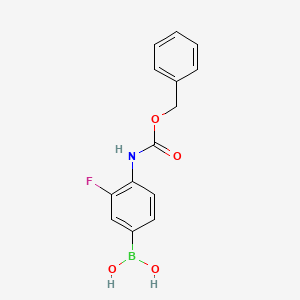 B1451380 (4-(((Benzyloxy)carbonyl)amino)-3-fluorophenyl)boronic acid CAS No. 874290-60-5