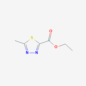 molecular formula C6H8N2O2S B1451383 Ethyl 5-methyl-1,3,4-thiadiazole-2-carboxylate CAS No. 869108-50-9
