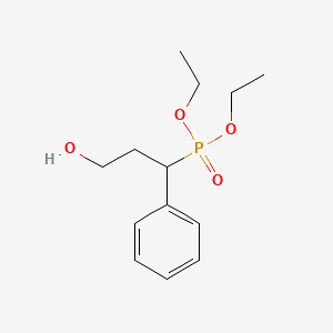 molecular formula C13H21O4P B14513842 Diethyl (3-hydroxy-1-phenylpropyl)phosphonate CAS No. 62573-91-5