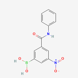 molecular formula C13H11BN2O5 B1451385 3-(Phenylaminocarbonyl)-5-nitrophenylboronic acid CAS No. 871332-91-1