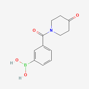 molecular formula C12H14BNO4 B1451386 3-(4-Oxopiperidine-1-carbonyl)phenylboronic acid CAS No. 850567-32-7