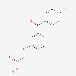 molecular formula C15H11ClO4 B14513866 [3-(4-Chlorobenzoyl)phenoxy]acetic acid CAS No. 62850-36-6