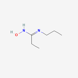 molecular formula C6H14N2O B14513915 Propanimidamide, N-hydroxy-N'-propyl- CAS No. 62626-19-1