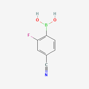 molecular formula C7H5BFNO2 B1451398 4-Cyano-2-fluorophenylboronic acid CAS No. 1150114-77-4