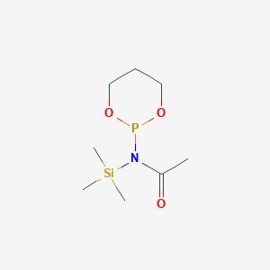 molecular formula C8H18NO3PSi B14514001 N-(1,3,2-Dioxaphosphinan-2-yl)-N-(trimethylsilyl)acetamide CAS No. 63007-82-9