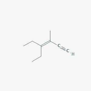molecular formula C9H14 B14514016 4-Ethyl-3-methylhex-3-en-1-yne CAS No. 62839-55-8