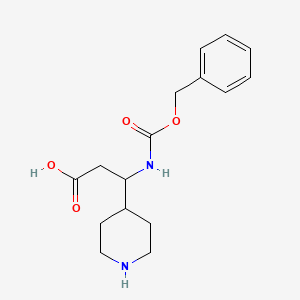 molecular formula C16H22N2O4 B1451402 3-(Cbz-氨基)-3-(4-哌啶基)丙酸 CAS No. 372144-06-4