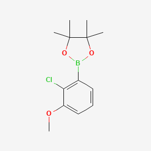 molecular formula C13H18BClO3 B1451403 2-(2-Chloro-3-methoxyphenyl)-4,4,5,5-tetramethyl-[1,3,2]dioxaborolane CAS No. 1151564-03-2
