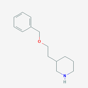 molecular formula C14H21NO B1451406 3-[2-(苄氧基)乙基]哌啶 CAS No. 946727-32-8
