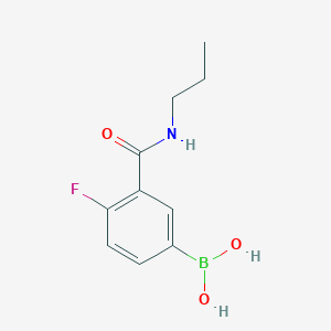 molecular formula C10H13BFNO3 B1451408 (4-Fluoro-3-(propylcarbamoyl)phenyl)boronic acid CAS No. 874219-32-6