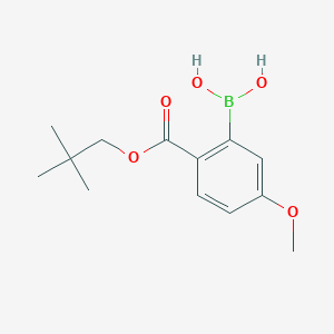 molecular formula C13H19BO5 B1451410 5-甲氧基-2-(新戊氧羰基)苯硼酸 CAS No. 1315339-43-5