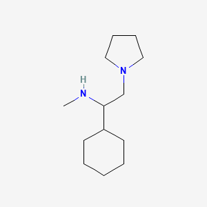molecular formula C13H26N2 B1451411 (1-Cyclohexyl-2-pyrrolidin-1-yl-ethyl)-methyl-amine CAS No. 672310-00-8