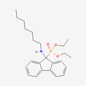 molecular formula C24H34NO3P B14514115 Diethyl [9-(heptylamino)-9H-fluoren-9-yl]phosphonate CAS No. 62614-09-9