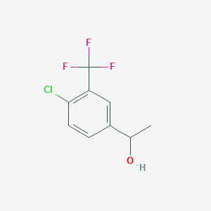 molecular formula C9H8ClF3O B1451412 1-[4-Chloro-3-(trifluoromethyl)phenyl]ethan-1-ol CAS No. 348-84-5