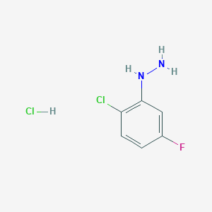 molecular formula C6H7Cl2FN2 B1451413 2-Chloro-5-fluorophenylhydrazine hydrochloride CAS No. 502496-25-5