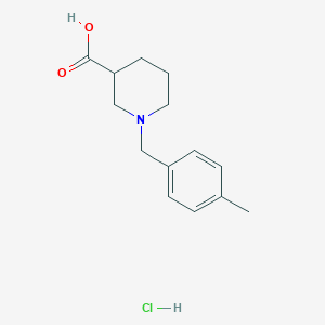 molecular formula C14H20ClNO2 B1451414 1-(4-Methylbenzyl)piperidine-3-carboxylic acid hydrochloride CAS No. 1185303-35-8