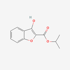molecular formula C12H12O4 B14514159 Propan-2-yl 3-hydroxy-1-benzofuran-2-carboxylate CAS No. 62755-97-9