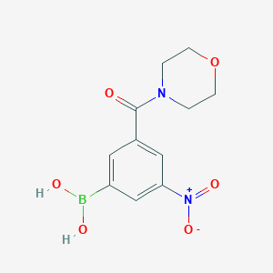 molecular formula C11H13BN2O6 B1451417 (3-(Morpholine-4-carbonyl)-5-nitrophenyl)boronic acid CAS No. 871332-80-8