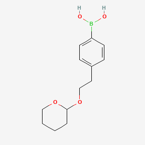 molecular formula C13H19BO4 B1451419 4-(2-O-Thp-hydroxy-ethyl)-phenyl-boronic acid CAS No. 1095639-99-8