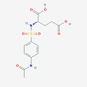 molecular formula C13H16N2O7S B14514196 N-(4-Acetamidobenzene-1-sulfonyl)-L-glutamic acid CAS No. 62595-79-3