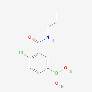 molecular formula C10H13BClNO3 B1451426 (4-Chloro-3-(propylcarbamoyl)phenyl)boronic acid CAS No. 871332-93-3