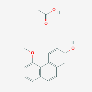 molecular formula C17H16O4 B14514265 Acetic acid;5-methoxyphenanthren-2-ol CAS No. 62705-48-0