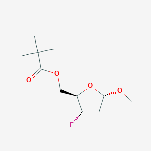 [(2R,3S,5S)-3-fluoro-5-methoxyoxolan-2-yl]methyl 2,2-dimethylpropanoate